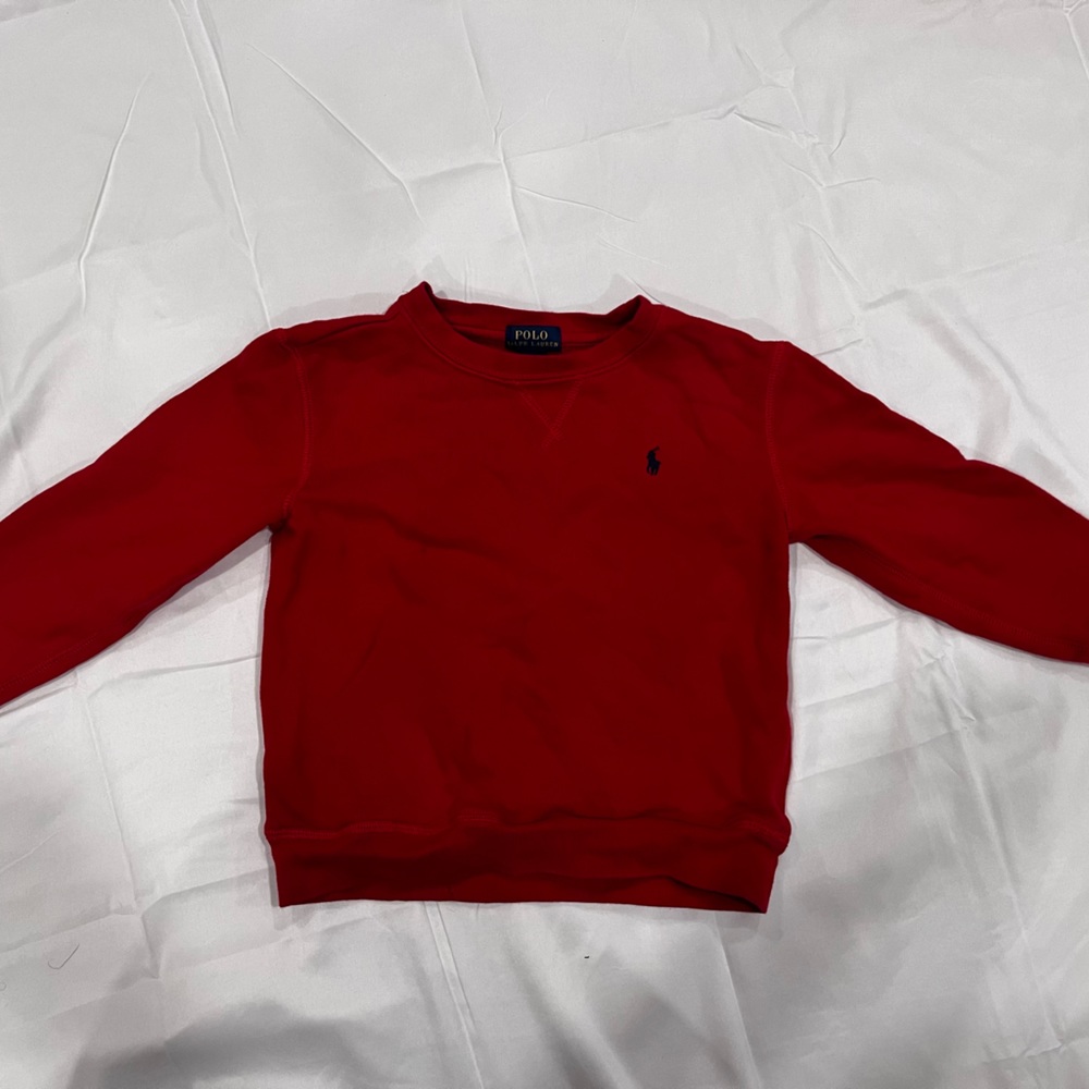 Polo by Ralph Lauren Sweatshirt. Red childrens sz 6. USED. Good condition